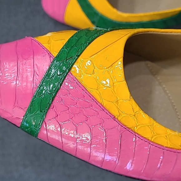 Vaneli dress shoes. Pink,green, yellow, and blue. Size 11. - Picture 7 of 8